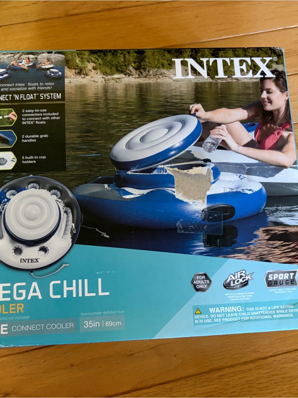 Intex Blue Mega Chill Floating Cooler